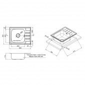 Кухонная мойка Lidz 6350 0,8 мм Satin (LIDZ6350SAT8)