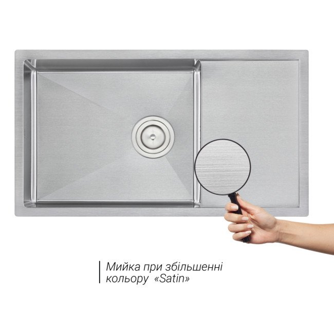 Кухонна мийка Qtap D7844 3.0/1.2 мм Satin (QTD784412)