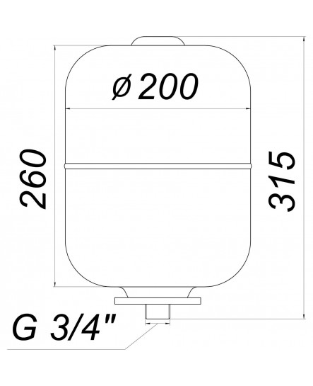 Гідроакумулятор зі змінною мембраною 8л ZILMET HY-PRO 10bar, білий ( 11H0000800 )