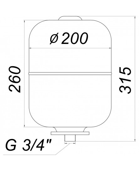 Гідроакумулятор зі змінною мембраною  8л ZILMET HY-PRO 10bar, білий ( 11H0000800 )