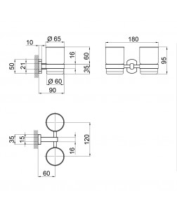 Стакан двойной Qtap Liberty ANT 1155