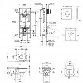 Набор инсталляция 4 в 1 Grohe Rapid SL 38722001 + унитаз с сиденьем Qtap Lark QT0331159W