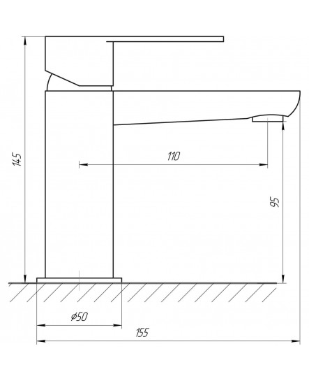 Змішувач для умивальника TOPAZ BARTS TB 07202-H36