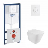 Набір інсталяція 4 в 1 Grohe Rapid SL 38722001 + унітаз з сидінням Qtap Tern QT1733052ERW