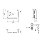 Раковина-чаша Qtap Scorpio 450х390х120 White с донным клапаном QT14112242W
