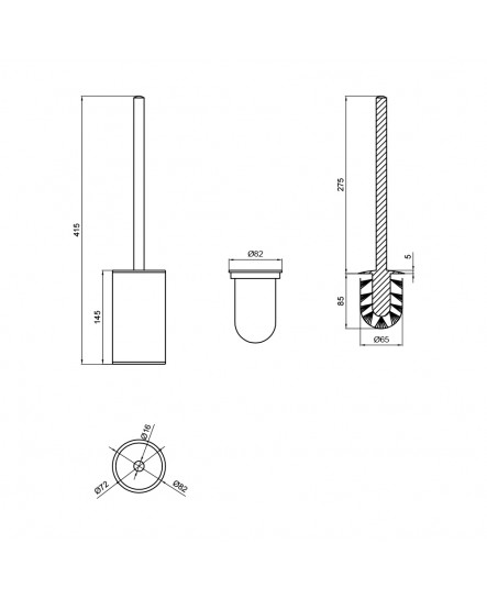 Ершик для унитаза Qtap Liberty BLM 1157-1