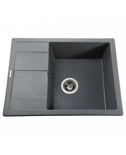 Гранітна мийка Globus Lux ONE сірий металік 650х500мм-А0003