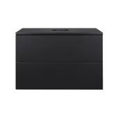 Тумба підвісна Qtap Tern 700х476х469 Matt black зі стільницею QT1779TPL702MB