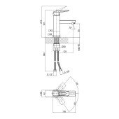 Змішувач для раковини Lidz (CRM) 13 33 001F