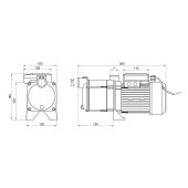 Насос центробежный многоступенчатый Womar MH 120 2M 0,7 кВт Насос центробежный многоступенчатый Womar MH 120 2M 0,7 кВт