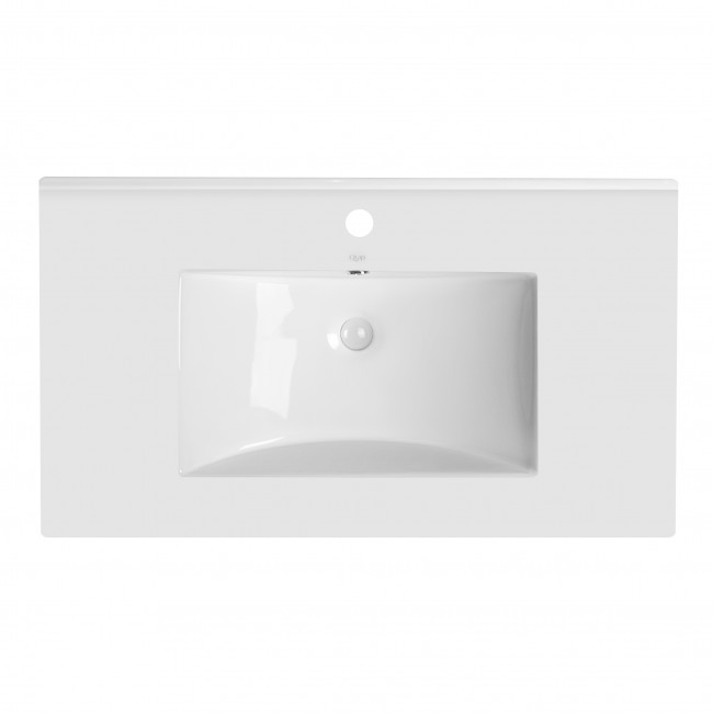 Комплект Qtap Tern 800х580х437  White тумба подвесная + раковина врезная QT1772TPL8013080CW