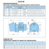 Насос центробежный M-99-N PL нерж. 0,75 кВт SAER (3,6 м3/час, 48 м)