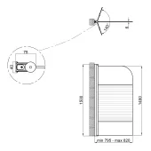 Штора на ванну Lidz Brama SS80x150L.CRM.L стекло Linie 6 мм, левая