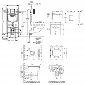 Набір інсталяція 4 в 1 Grohe Rapid SL 3884000G + унітаз з сидінням Qtap Cardinal QT0433C660HW