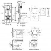 Набор инсталляция 4 в 1 Grohe Rapid SL 3884000G + унитаз с сиденьем Qtap Scorpio QT1433053ERMB