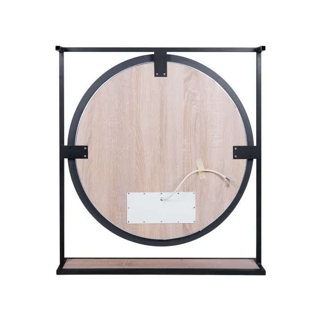 Дзеркало Qtap Taurus 800х850х140 Black/Whitish oak з LED-підсвічуванням