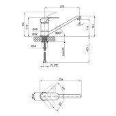 Смеситель для кухни Qtap Mars СRM 003 Смеситель для кухни Qtap Mars СRM 003