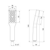 Лейка для ручного душа Qtap Rucni A058N1ZCC Лейка для ручного душа Qtap Rucni A058N1ZCC