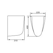 Напівп'єдестал Azzurra Clas+ CLP300B1SOSP