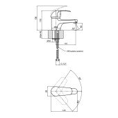 Смеситель для раковины Lidz (CRM) 43 79 001
