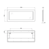 Дзеркало Qtap Leo 1200х500 з LED-підсвічуванням QT117814276080W
