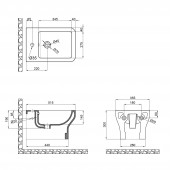 Біде підвісне Qtap Cardinal 520х360х300 White QT0455B660W