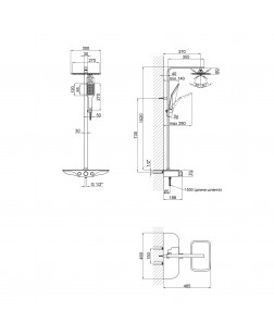 Душевая система Qtap Sloup 57106VKNB