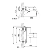 Змішувач для душу Qtap Lodenice 4030101C