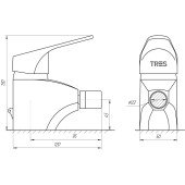 Cмеситель для биде TRES POL 17412006