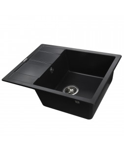 Гранітна мийка Globus Lux ONE чорний 650х500мм-А0002