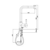Змішувач для кухні з висувним виливом Bianchi Mody LVMMDY2008ACRM Змішувач для кухні з висувним виливом Bianchi Mody LVMMDY2008ACRM