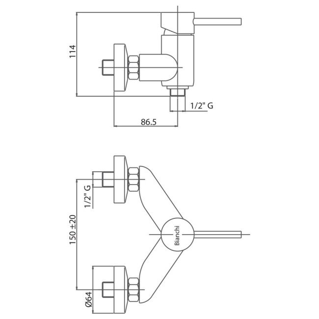 Смеситель для душа Bianchi Style ESDSTY2005SKCRM 2