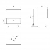 Тумба напольная Qtap Robin 600х616х437 Graphite/Whitish oak со столешницей QT1380TNН6002GWO