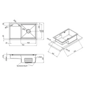Кухонная мойка Qtap D7848-R 3.0/1.2 мм Satin (QTD7848R3012)