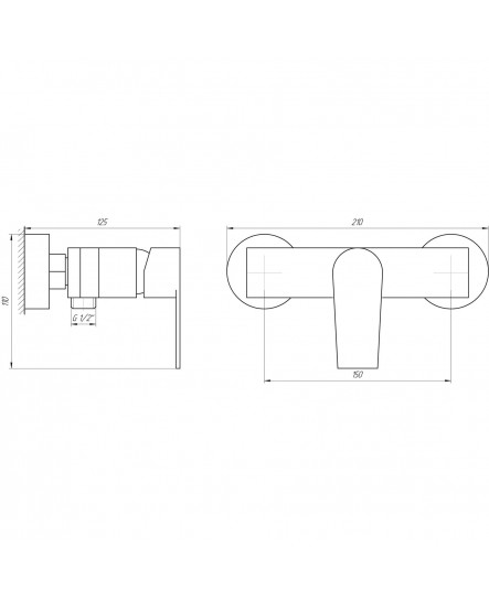 Смеситель для душа Globus Lux MAIN SHM-105-M