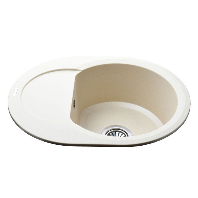 Гранітна мийка Globus Lux MORAINE слонова кiстка 600х470мм Гранітна мийка Globus Lux MORAINE слонова кiстка 600х470мм