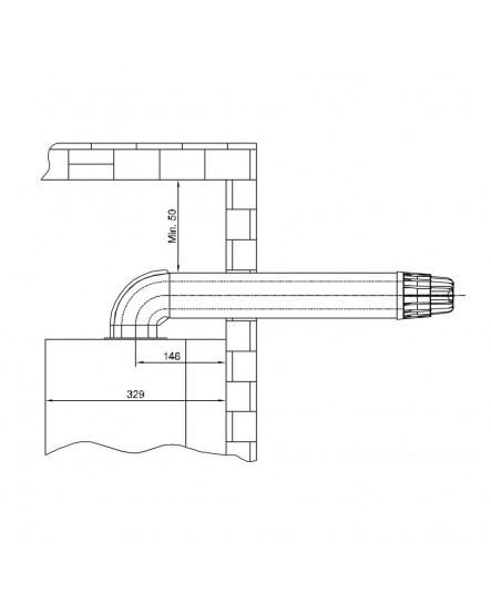 Комплект для коаксиального дымохода Airfel Standart 1000 мм
