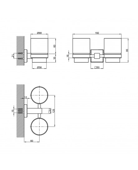 Склянка подвійна Qtap Sklenka 6201103C