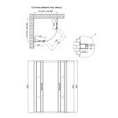 Душова кабіна Qtap Taurus WHI1099AC6 90x90 см без піддона