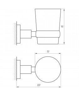 Стакан одинарный Perfect Sanitary Appliances SP 8121