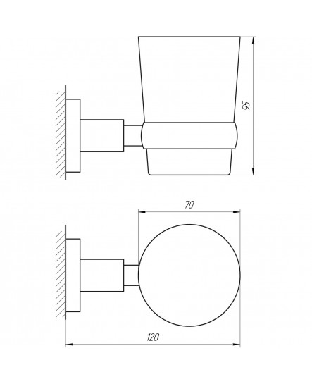 Стакан одинарний Perfect Sanitary Appliances SP 8121