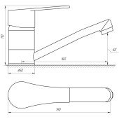 Смеситель для умывальника BRAVO ZENITH BS-42-203М латунь на гайке поворотной 15см