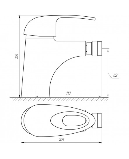 Змішувач для біде Globus Lux Smart GLSM-0106