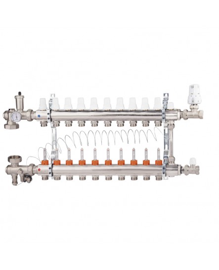 Колекторна група Icma 3/4" 10 виходів, з витратоміром №A2K013