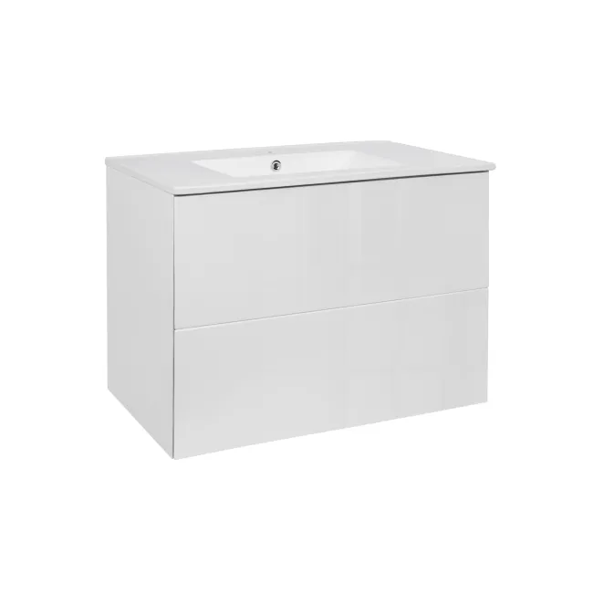 Комплект Qtap Tern 800х580х437 White тумба підвісна + раковина урізна QT1772TPL8013080CW Комплект Qtap Tern 800х580х437 White тумба підвісна + раковина урізна QT1772TPL8013080CW