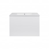 Комплект Qtap Tern 800х580х437  White тумба подвесная + раковина врезная QT1772TPL8013080CW