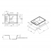 Кухонная мойка Qtap CS 7440 Beige (QT7440BEI551)