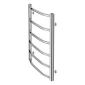 Сушарка для рушників водяна Lidz Trapezium (CRM) D38/25 400x800 P6 Сушарка для рушників водяна Lidz Trapezium (CRM) D38/25 400x800 P6