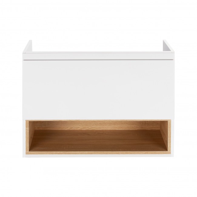 Тумба подвесная Qtap Robin 800х580х437 White/Whitish oak QT1374TPВ8001WWO