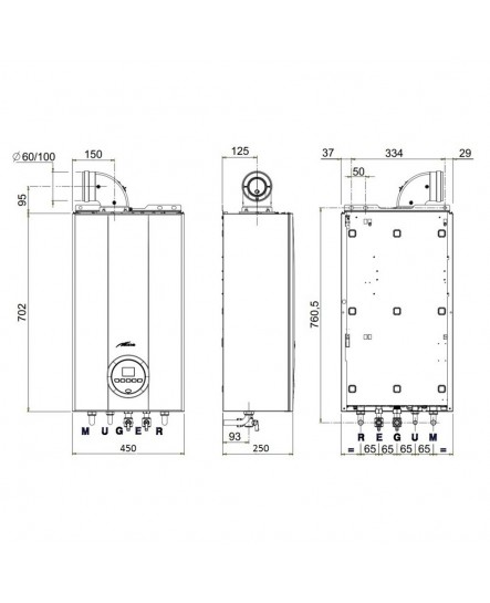 Котел газовый Sime Brava Slim 30 BF 28 кВт двухконтурный